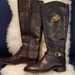 Tory Burch Adeline Leather Riding Boots 6.5